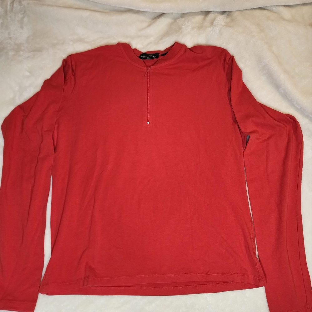 NWOT Women's Sope Creek Athletic Orange Jacket Shirt Long Sleeve- large